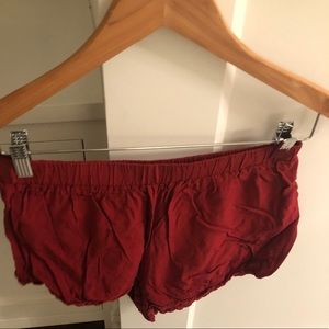 Maroon flowy shorts!